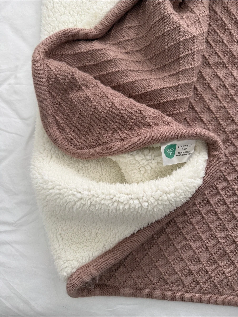 Quilted Dusty Rose baby blanket